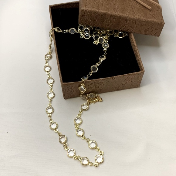 Clear Glass Rosary Chain Necklace - Picture 5 of 8